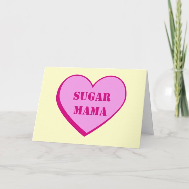 Tarjeta Festiva Sugar Mama El día de San Valentín Card (Anverso)