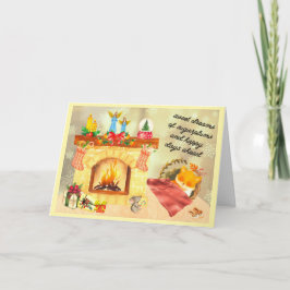 Tarjeta Festiva Sugar Plum Dreams Holiday Card