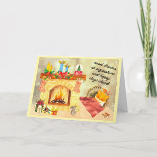Tarjeta Festiva Sugar Plum Dreams Holiday Card