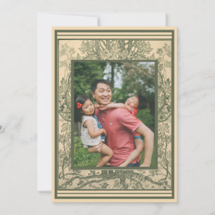 Tarjeta Festiva Suite de Paisajes Ornamentados Franceses Foto Bord