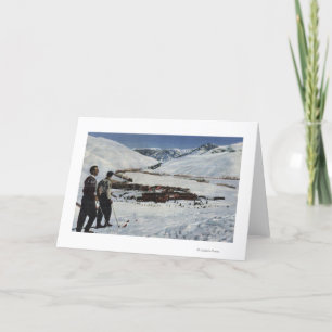 Tarjeta Festiva Sun Valley, identificación - escena del invierno