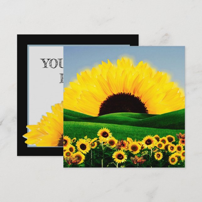 TARJETA FESTIVA SUNFLOWER HILL (Anverso / Reverso)