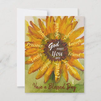 Tarjeta Festiva Sunflower Postcard