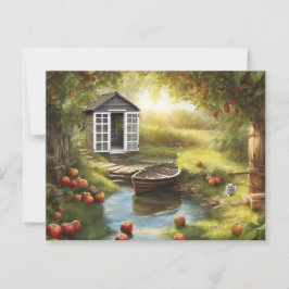 Tarjeta Festiva Sunny Apple Orchard