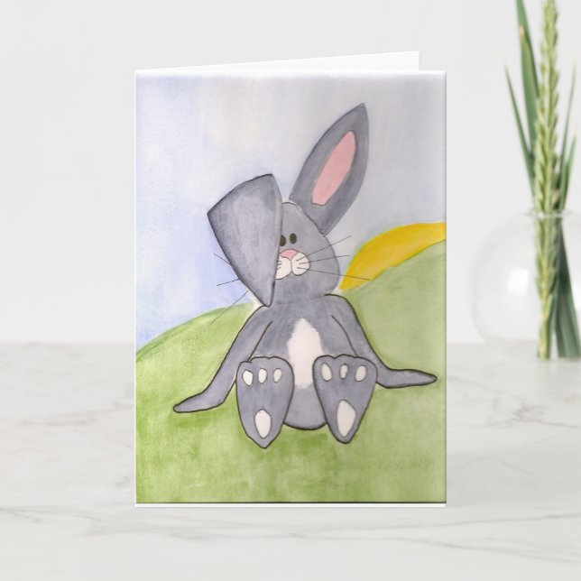 Tarjeta Festiva Sunny Bunny Blank Card (Anverso)