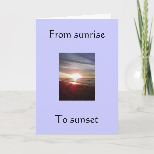 TARJETA FESTIVA SUNRISE TO SUNSET NAVIDADES WISY (Anverso)