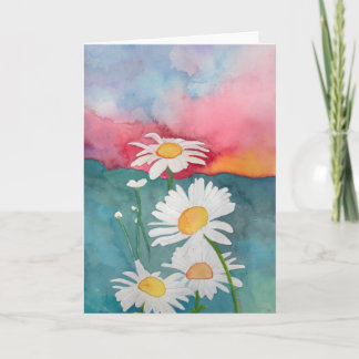 Tarjeta Festiva Sunset Daisies