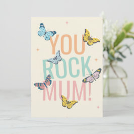 Tarjeta Festiva Sunshine & Mint: Una Floral Vintage para el Día de