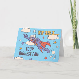 Tarjeta Festiva Super Grover el fan más grande del Día del Padre