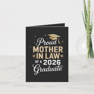 Tarjeta Festiva Súper Orgullosa Suegra de Graduado de 2026