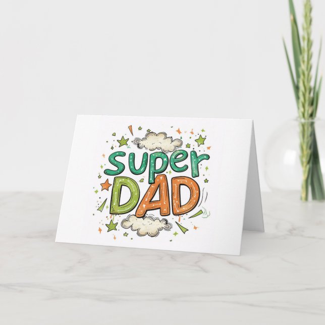 Tarjeta Festiva Super Papá  (Anverso)