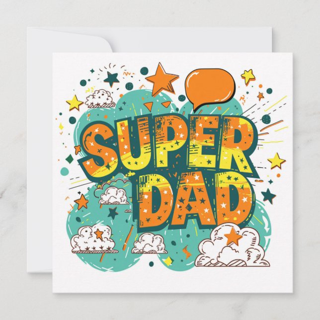Tarjeta Festiva Super Papá (Anverso)