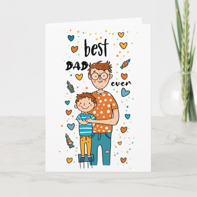 Tarjeta Festiva Super Papá  (Anverso)