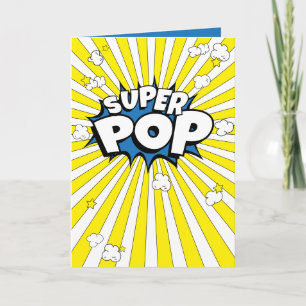 Tarjeta Festiva ¡SUPER POP! Diversión, Popcorn Pun, Pop amarillo  