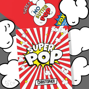 Tarjeta Festiva ¡SUPER POP! ¡No hay Pop de Mantequilla! Popmaíz Pu