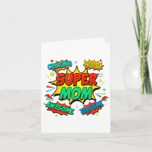 Tarjeta Festiva Superhero Mamá Para Mujeres