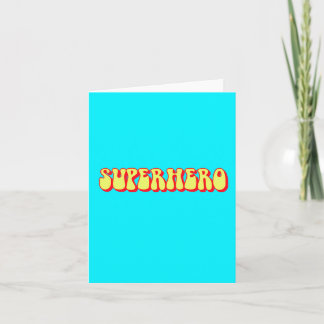 Tarjeta Festiva Superhéroe retro