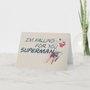 Tarjeta Festiva Superman Valentine's Day   I'm Falling For You