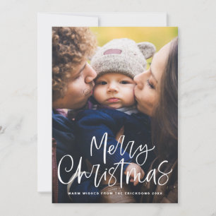 Tarjeta Festiva Superposición de foto con letra a mano de Feliz Na