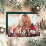 Tarjeta Festiva Superposición esbozada | Oh Qué Divertida Foto<br><div class="desc">Comparte saludos de vacaciones con estas tarjetas de fotos de Navidad con tu foto horizontal o orientada al paisaje favorita en impactante sangría completa. "¡Qué divertido!" aparece en la parte inferior como un texto superpuesto en la tipografía con letras de pincel blanco. Personaliza con tu nombre o apellidos debajo. Las...</div>