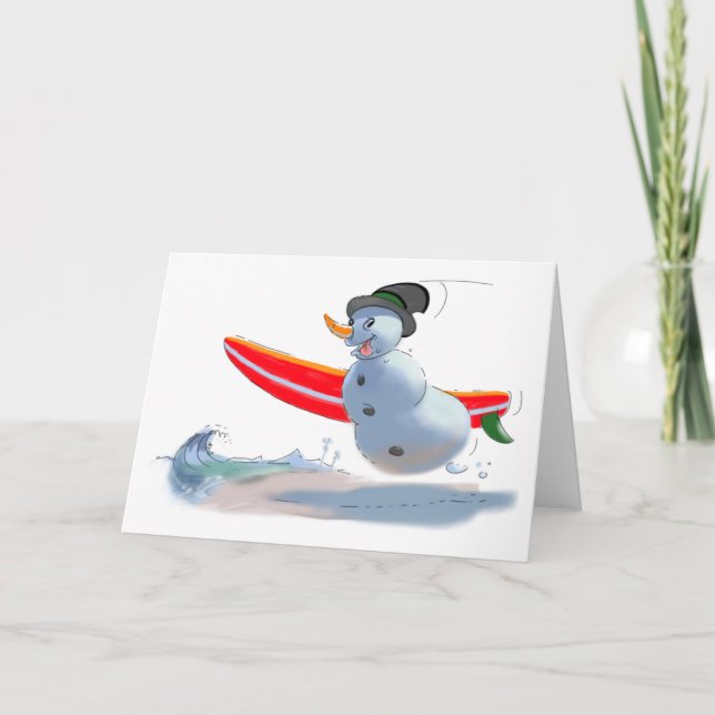 Tarjeta Festiva sUrFeR sNoWmAn (Anverso)