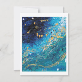 Tarjeta Festiva Surfs Up Card, pintura abstracta