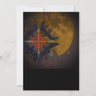 Tarjeta Festiva Surrealista digital de elementos de fuego