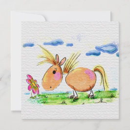 Tarjeta Festiva Süsse Pferdekarte, Pferde Aquarell Illustration