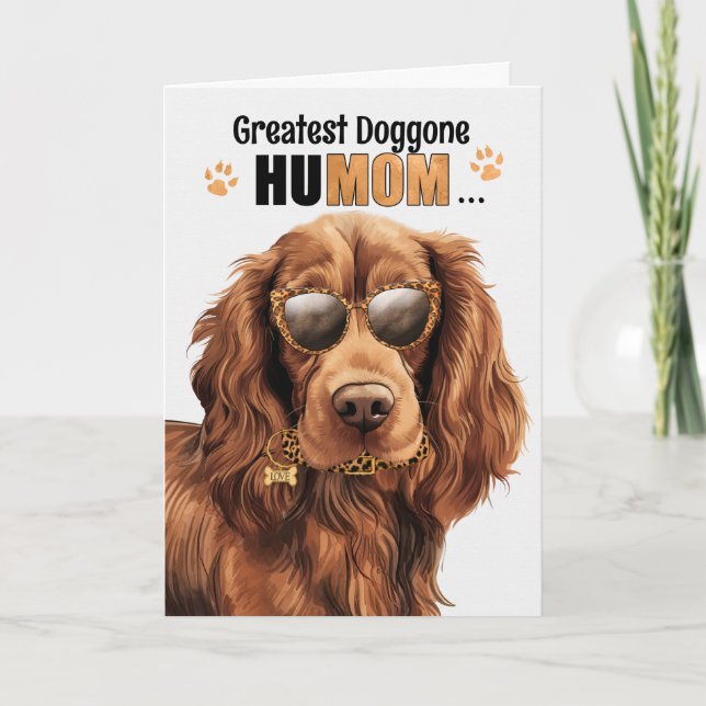 Tarjeta Festiva Sussex Perro español mejor HuMOM día de la madre (Anverso)