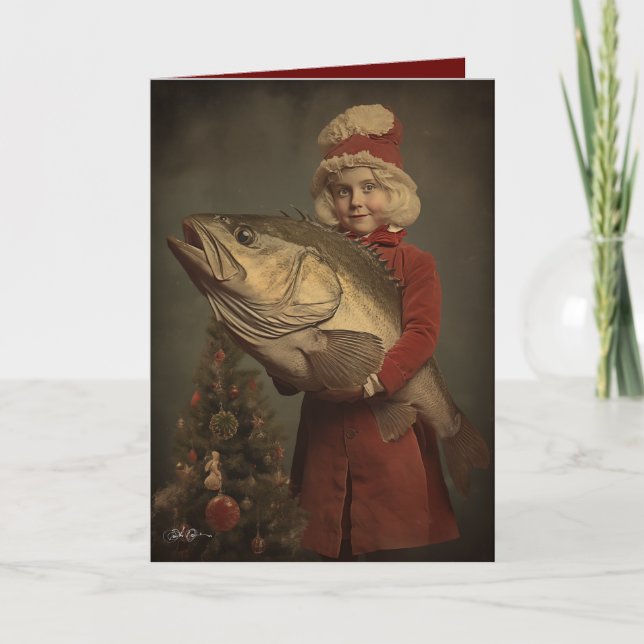 Tarjeta Festiva Sustitución de peces Navidades (Anverso)