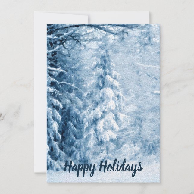 Tarjeta Festiva Susurros de invierno (Anverso)