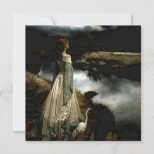 Tarjeta Festiva “Susurros en el viento” de Edward Robert Hughes