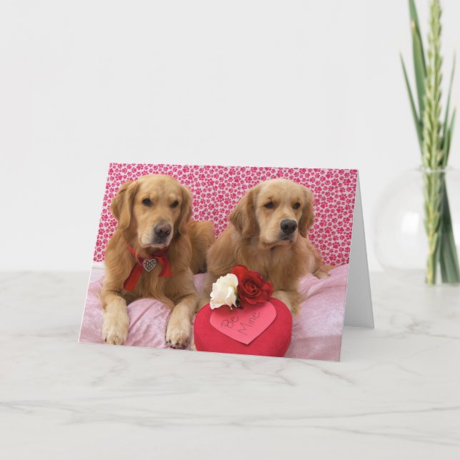 Tarjeta Festiva Sweet Golden Valentines (Anverso)