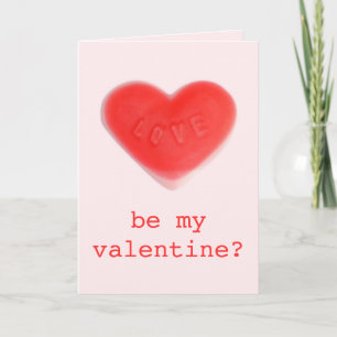 Tarjeta Festiva Sweet Heart Pink "¿ser mi valentina?" retrato de t