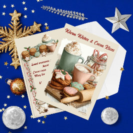 Tarjeta Festiva Sweet Holiday Wishes – Cookies, Cocoa & Cheer