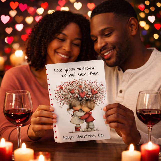 Tarjeta Festiva Sweet Hugging Sweethearts Valentine Card (Subido por el creador)