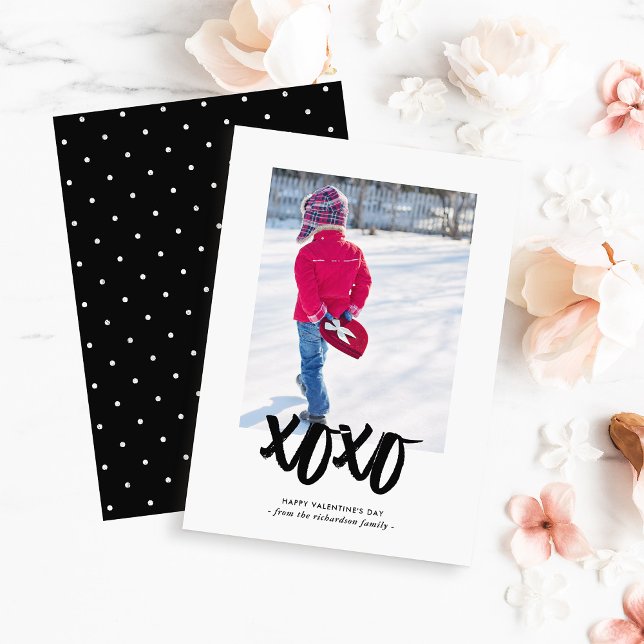Tarjeta Festiva Sweet Kisses | Happy Valentine's Day with Photo (Subido por el creador)