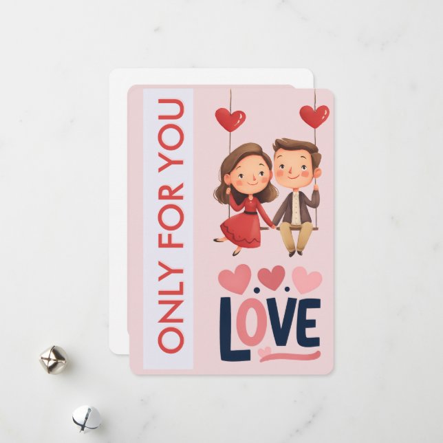 Tarjeta Festiva Sweet Love Couple Valentine’s Day  (Anverso/Reverso In Situ)