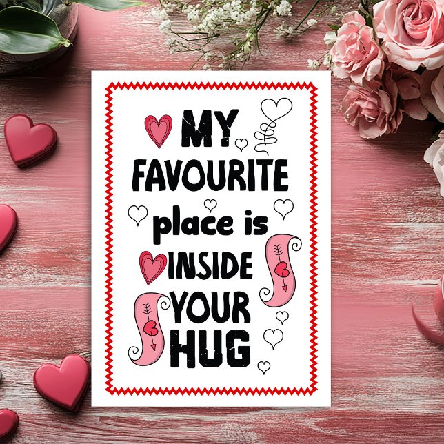 Tarjeta Festiva Sweet Love Quote Hand Drawn Valentine Card (Sweet Love Quote Hand Drawn Valentine Card)