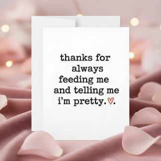 Tarjeta Festiva Sweet Valentine Card for Husband Who Feeds Me So