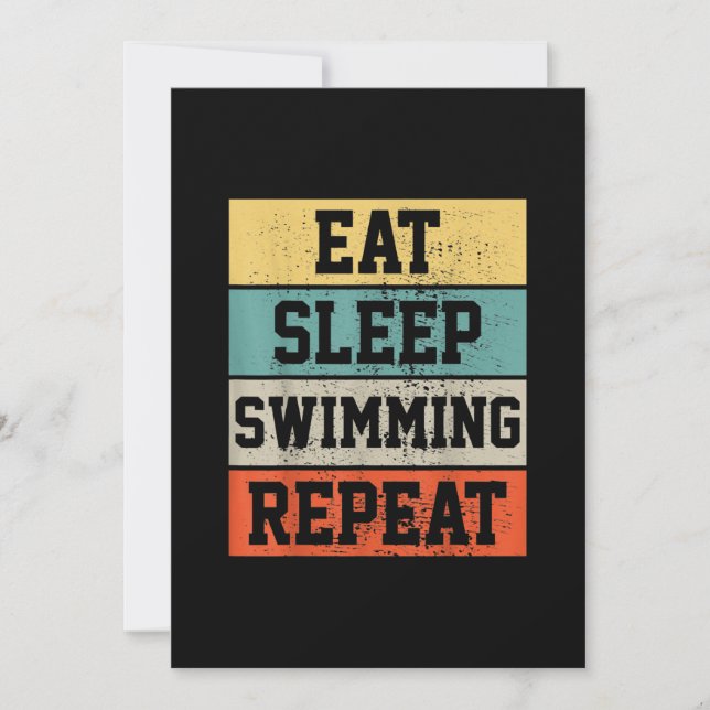 Tarjeta Festiva Swimmer    Swimmer SwimmingGift (Anverso)