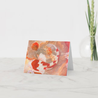 Tarjeta Festiva Swirling Koi Pond Notecards