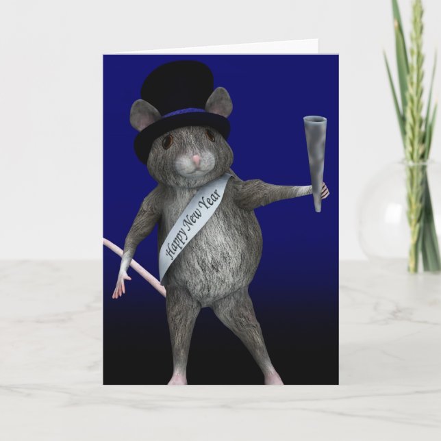 Tarjeta Festiva Sylvester Mouse (Anverso)