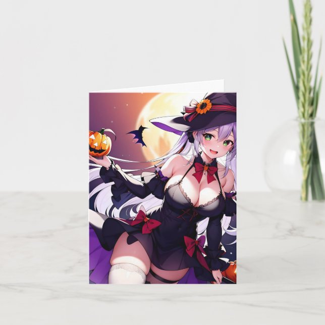 Tarjeta Festiva T de Anime de Halloween (Anverso)