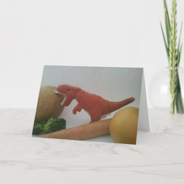 Tarjeta Festiva T-Rex Valentine's Card (Anverso)