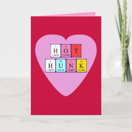 Tarjeta Festiva Tabla de San Valentín periódica de Hot Hunk