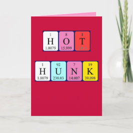 Tarjeta Festiva Tabla de San Valentín periódica de Hot Hunk