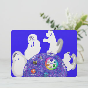 Tarjeta Festiva Tabla de selección de Pesach de Pascua con animale