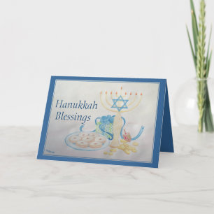 TARJETA FESTIVA TABLE HANUKKAH