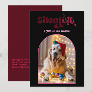 Tarjeta Festiva Tablero Malhumorado Divertido Foto Retro de Navida